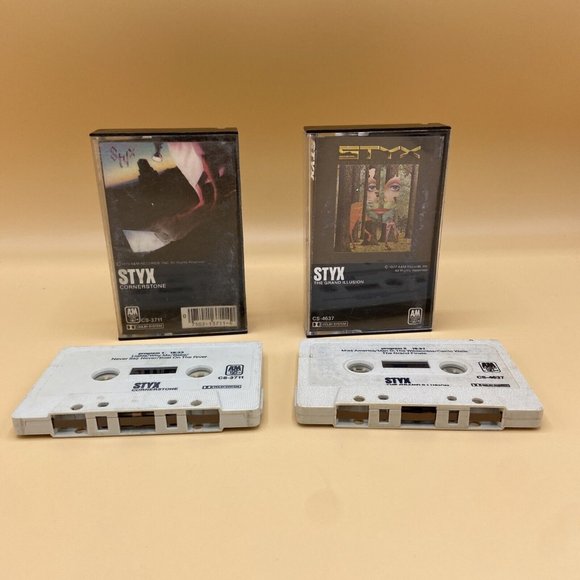Lot of 2 Styx Cornerstone Grand Illusion Cassette Tapes 70s Not Tested - Picture 5 of 7